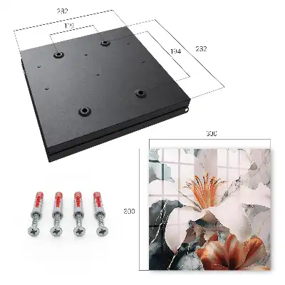 Wall mounted key cabinet Floral elegance in a contrasting setting