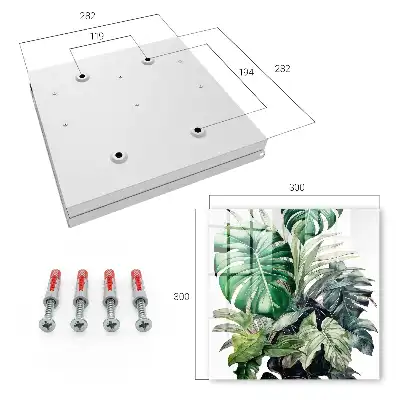 Decorative key box Exotic tropical leaves