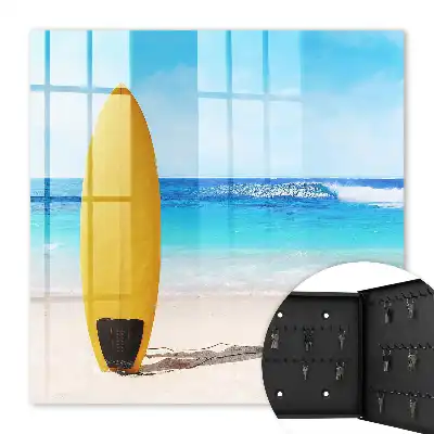 Wall mounted key cabinet Surfing paradise blue sky