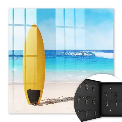 Wall mounted key cabinet Surfing paradise blue sky