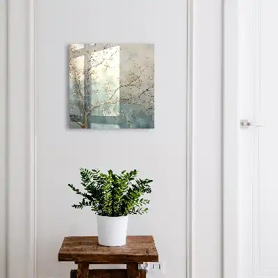 Key cabinet Nature's relaxation with pastel leaves