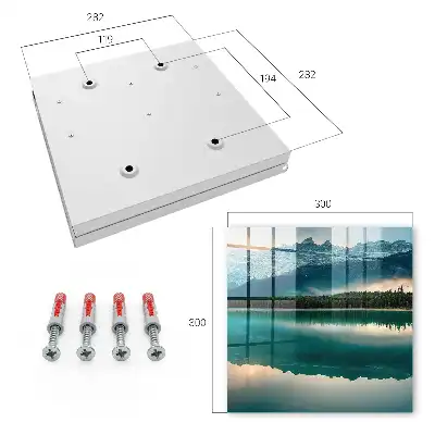 Wall mounted key box Mountain reflection on the water surface