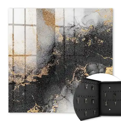 Wall mounted key box Black elegance in black and gray