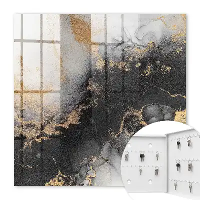 Wall mounted key box Black elegance in black and gray