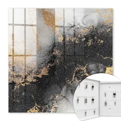Wall mounted key box Black elegance in black and gray