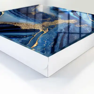 Decorative key box Navy blue streaks dynamic pattern