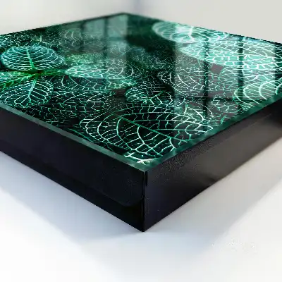 Decorative key box Green patterns of harmonious composition