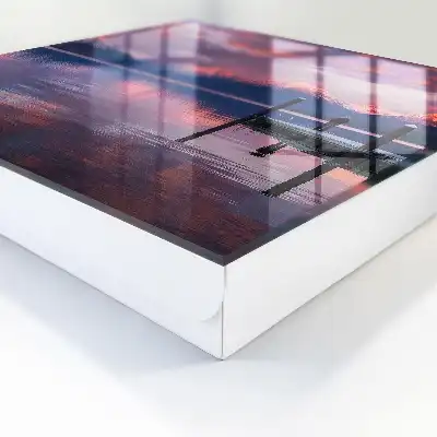 Wall mounted key cabinet Lake in the mountains
