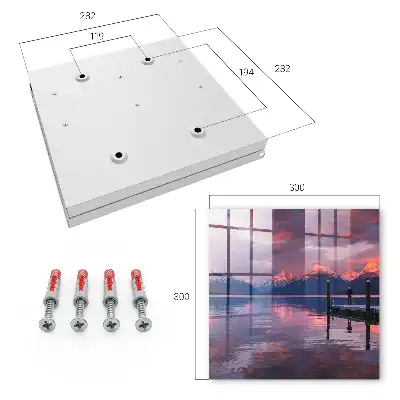 Wall mounted key cabinet Lake in the mountains