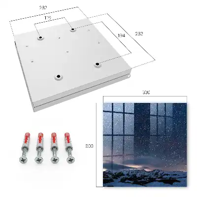 Decorative key box Mountain night with a starry sky