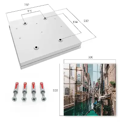 Key box for home Venice canal with historic buildings