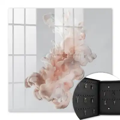 Decorative key box Fluid elegance pink and white shapes