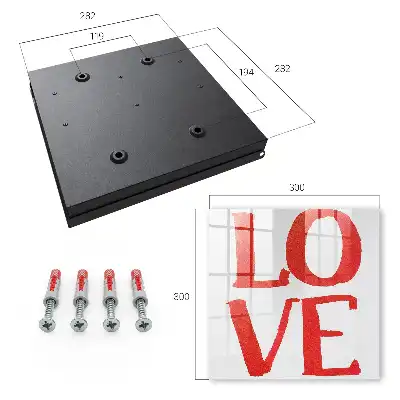 Key box for home Red love with white background