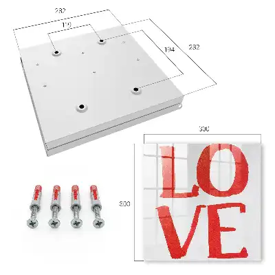 Key box for home Red love with white background