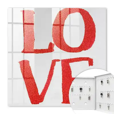 Key box for home Red love with white background