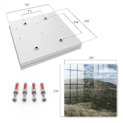 Wall mounted key cabinet Green hills with blue sky