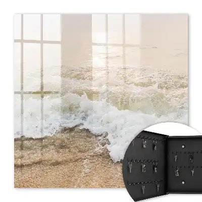 Key cabinet Sea wave with sun rays