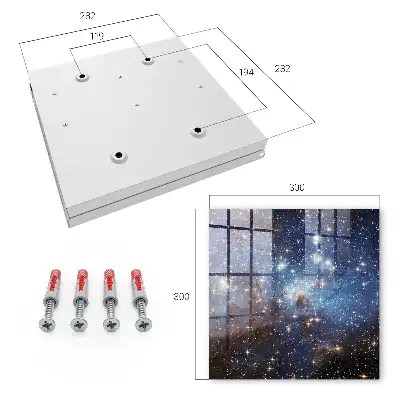 Key box for home Cosmic space with blue fog
