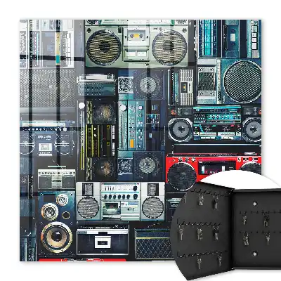 Decorative key box Musical passion with audio devices