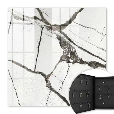 Wall mounted key box Stylish minimalism contrasts of gray