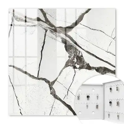 Wall mounted key box Stylish minimalism contrasts of gray