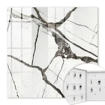Wall mounted key box Stylish minimalism contrasts of gray