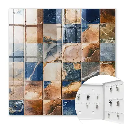 Key box for home Seamless marble mosaic