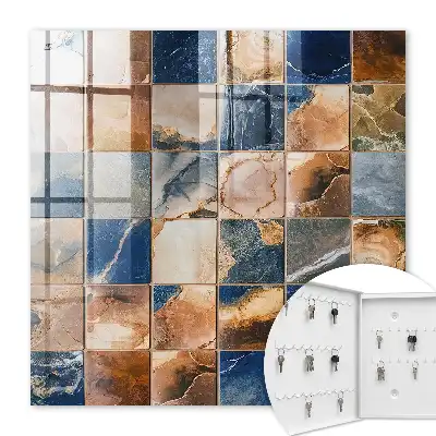 Key box for home Seamless marble mosaic