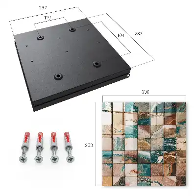Decorative key box Tonal mosaic turquoise patterns