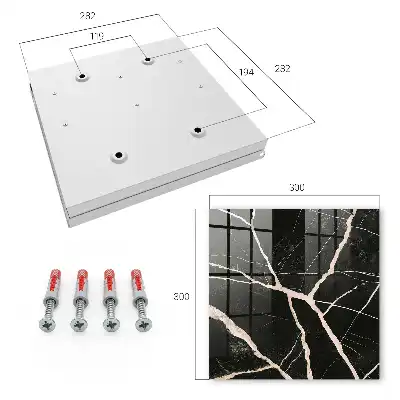 Wall mounted key cabinet Dynamic structure in the dark background