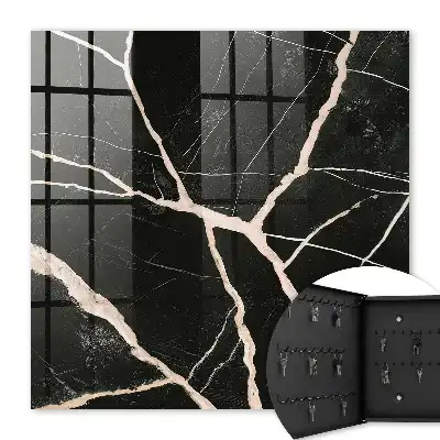 Wall mounted key cabinet Dynamic structure in the dark background