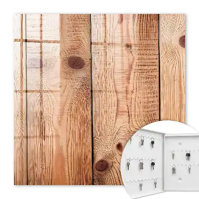 Wall mounted key box Natural wooden grain