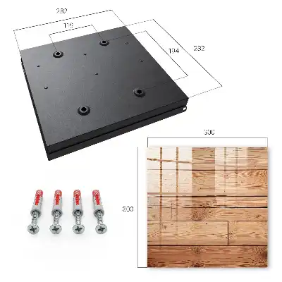 Decorative key box Wooden boards in a warm shade