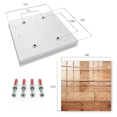 Decorative key box Wooden boards in a warm shade