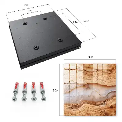 Key cabinet Wooden pattern with white veins
