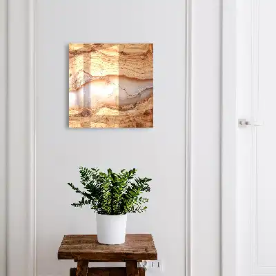 Key cabinet Wooden pattern with white veins