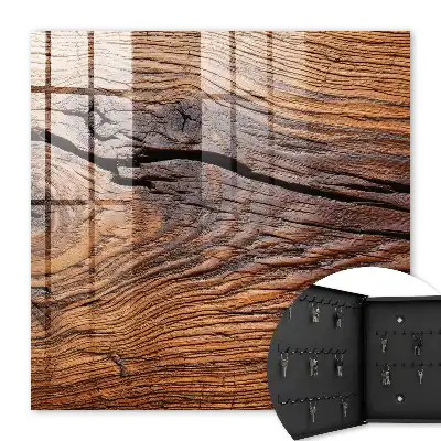 Wall mounted key box Wooden texture with a warm atmosphere