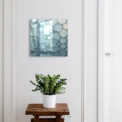 Key cabinet Blue bubbles in shades