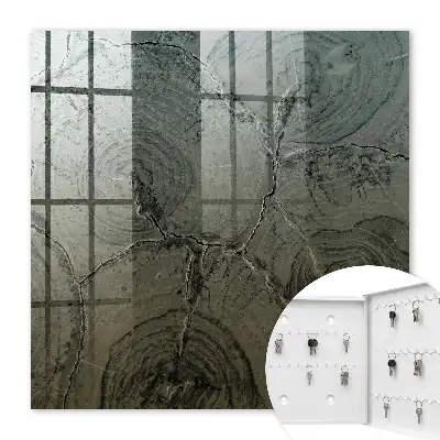 Wall mounted key box Wooden structure in shades of gray