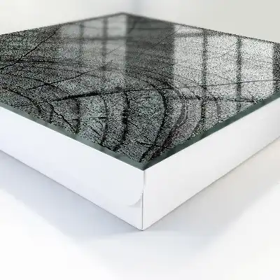 Key box for home Tree rings in shades of gray