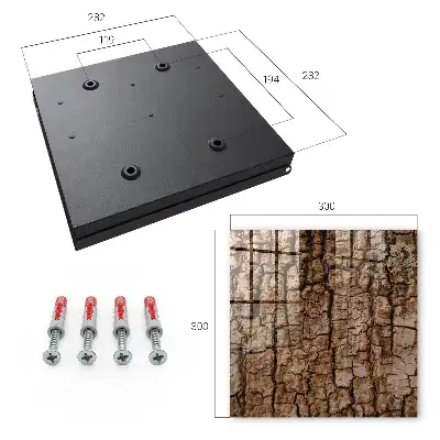 Wall mounted key box Tree bark with a natural pattern