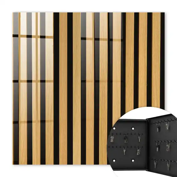 Wall mounted key cabinet Wooden structure elegance simplicity