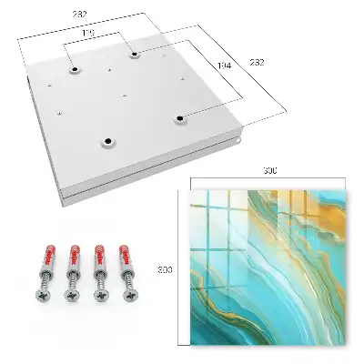 Wall mounted key box Colorful waves with yellow accents