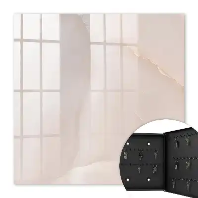 Wall mounted key cabinet Elegant texture, creamy structures