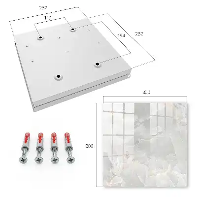 Wall mounted key cabinet The neutral elegance of natural stone