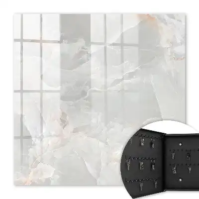 Wall mounted key cabinet The neutral elegance of natural stone