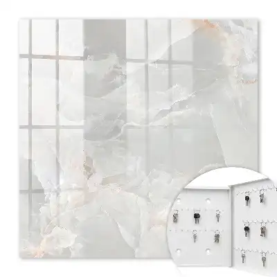 Wall mounted key cabinet The neutral elegance of natural stone