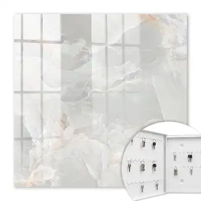 Wall mounted key cabinet The neutral elegance of natural stone