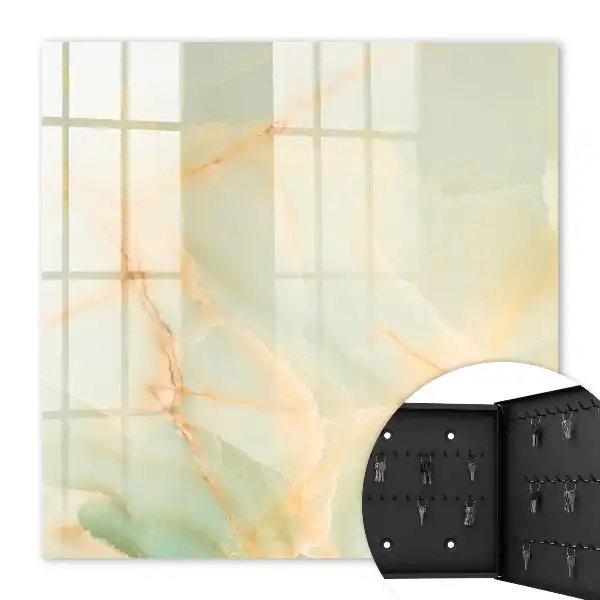 Wall mounted key box Pastel pattern with delicate lines