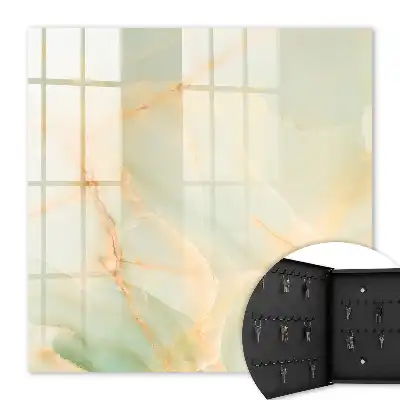 Wall mounted key box Pastel pattern with delicate lines